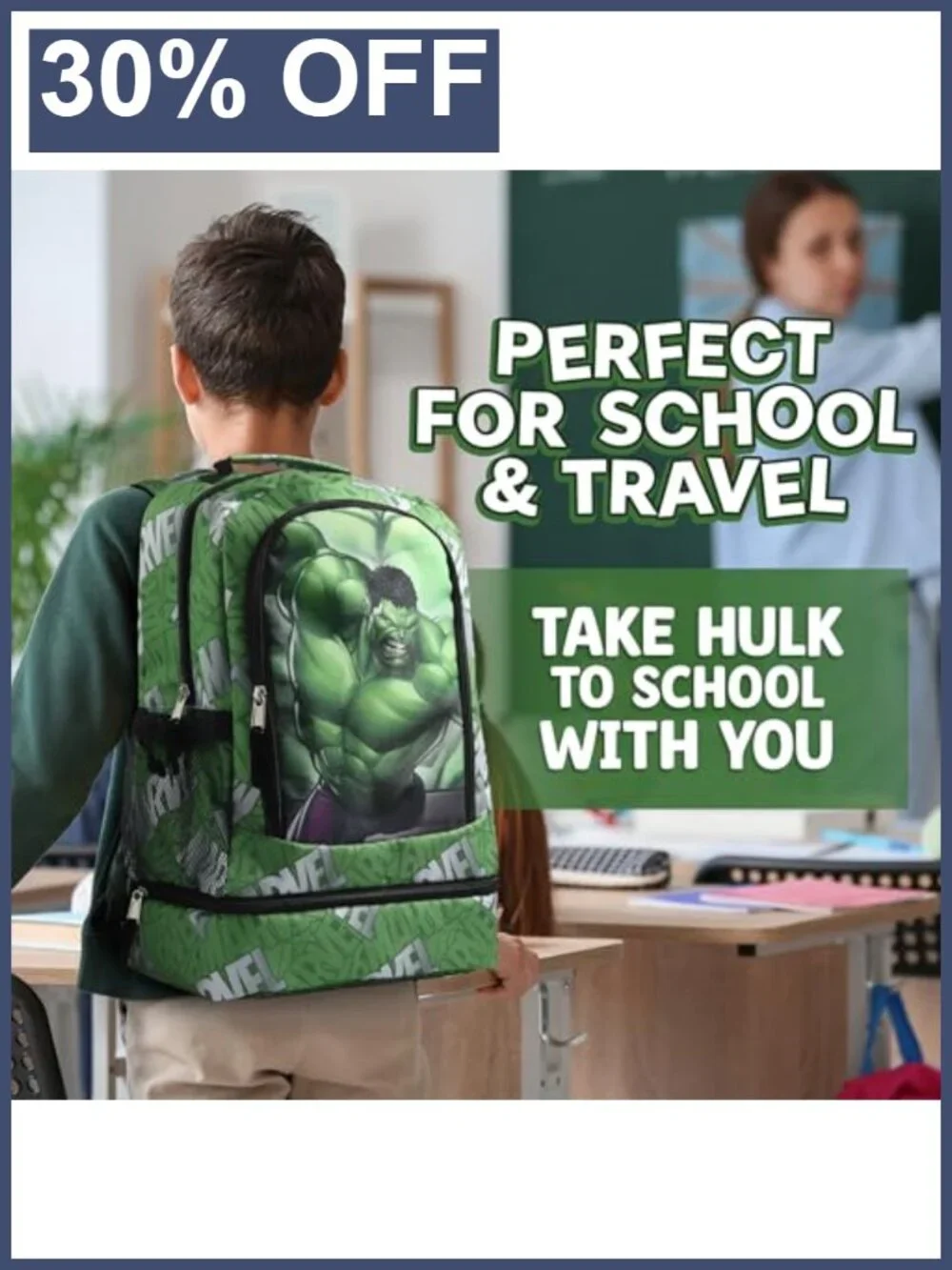 Hulk Kids Backpack 16
